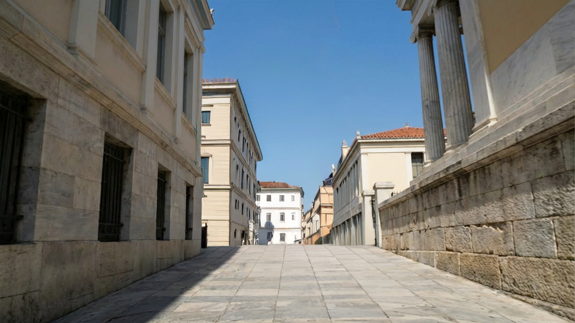 Centre of Athens between old buildings in a quiet street of Monastiraki. Shine At Heart