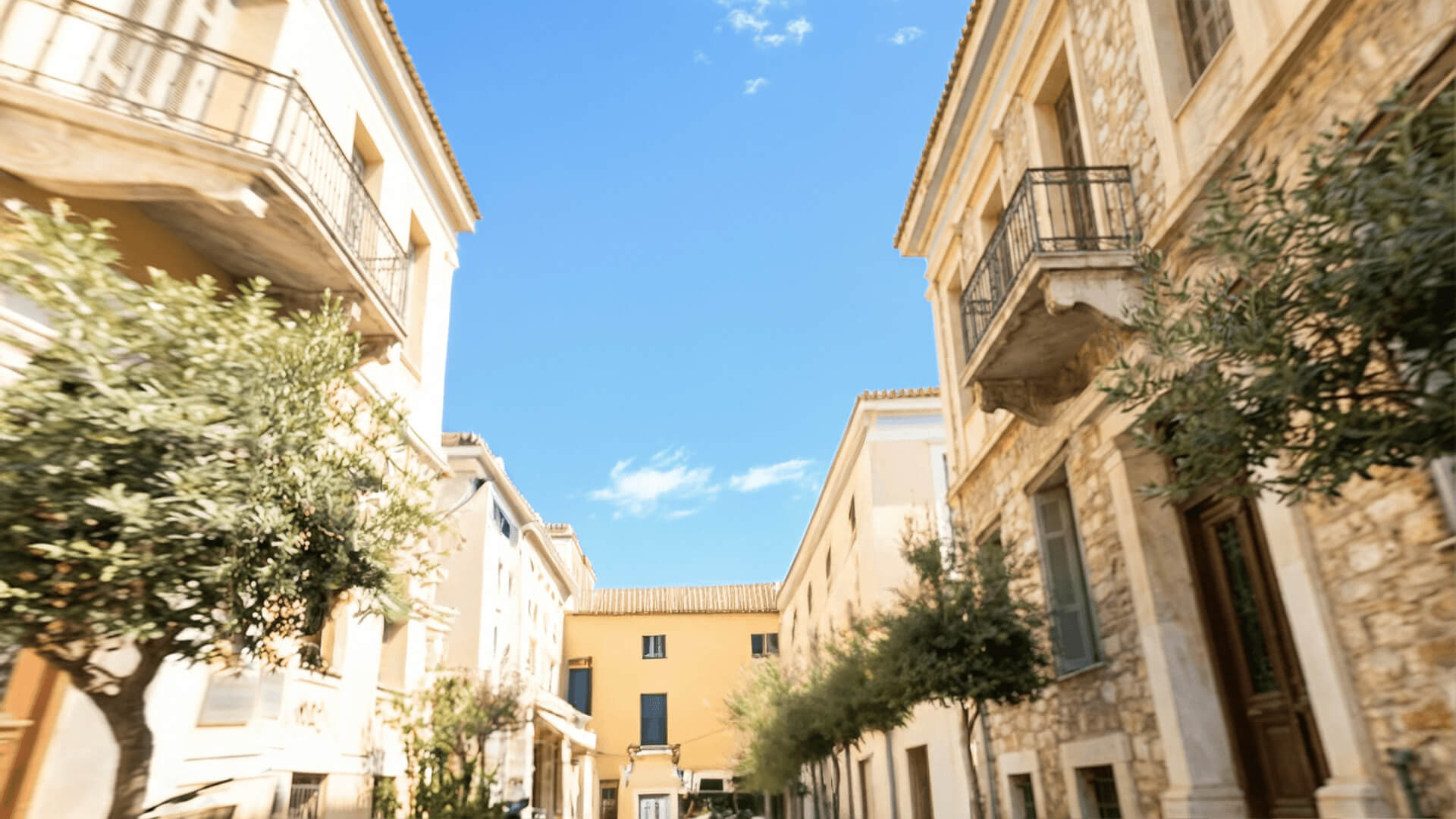 A narrow street in Athens, Plaka and Monastiraki in front of ATHEART, Greece.