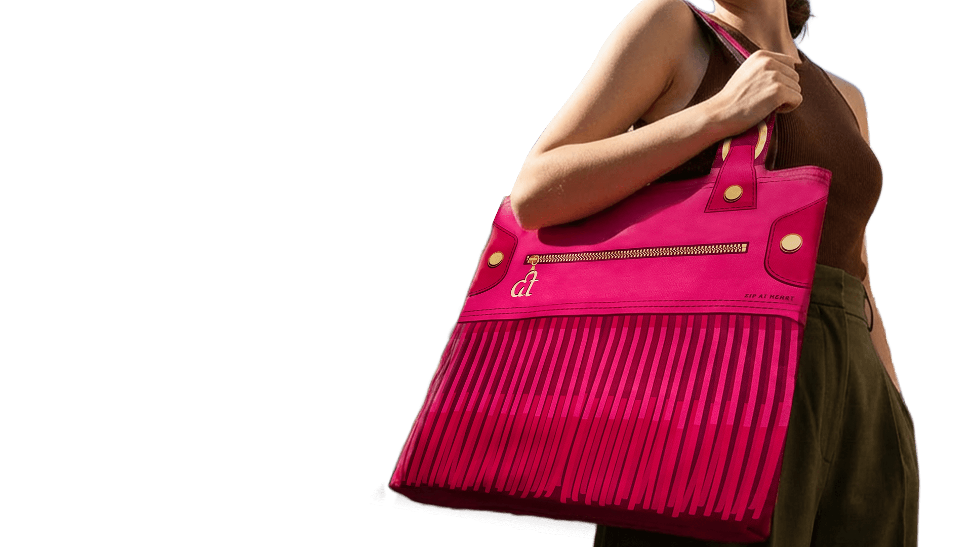 Zip at Heart foldable tote bag - ATHEART Athens